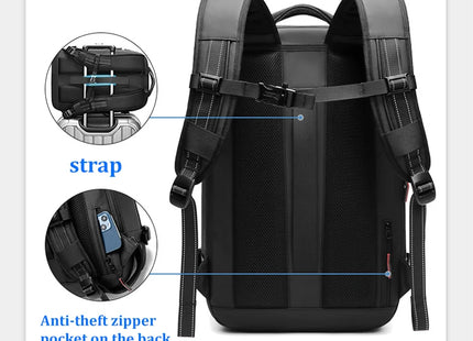 Travel Men 17 inch Laptop Backpack vacuum compression Backpack Business Large Capacity school Backpack expand outdoor backpack
