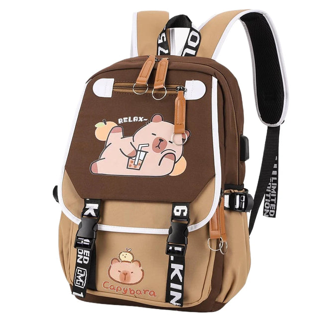 Capybara Backpack with 1 Main Compartment for Girls Boys ...