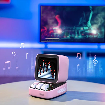 Divoom Ditoo-Pro Retro Pixel Art Bluetooth Portable Speaker Alarm Clock DIY LED Display Board, Cute Gift Home Light Decoration