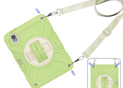 Shockproof Case for iPad mini 6 (8.3 inch) with 360° Rotating Hand Strap, Portable Shoulder Strap and Pencil Slot