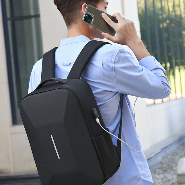 Waterproof Casual Laptop Backpack Anti-splash USB Chargin...