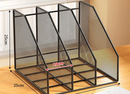 Metal File Rack Office Desk Shelf Standing Desktop File Folder File Box File Storage Box Data Rack Stationery Organizer File
