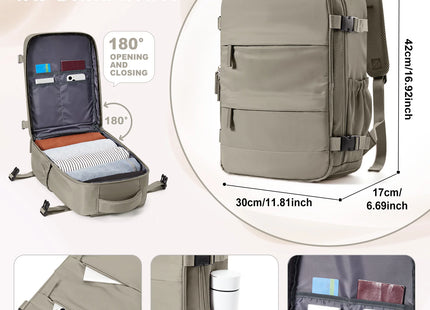 15.6inch Laptop Bag Men's Executive Work Backpack, Backpack Ryanair 40x20x25,Vacuum Packaged Travel Backpack Short-Trip Rucksack