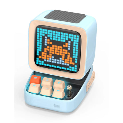Divoom Ditoo plus Retro Pixel Art Game Bluetooth Speaker with 16X16 LED App Controlled Front Screen (Black)(green)(Blue)