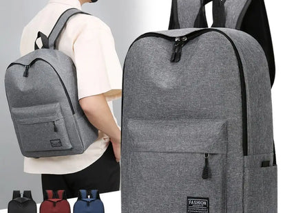 High Quality Oxford Cloth Versatile Backpack Black Grey Washable School Student Backpack 15 Inches Computer Bag Unisex