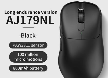 AJAZZ AJ179 PRO PAW3395 Lightweight Wired Wireless Mouse with Magnetic Charging Base Ergonomic Macro Gaming Mouse for PC Laptop