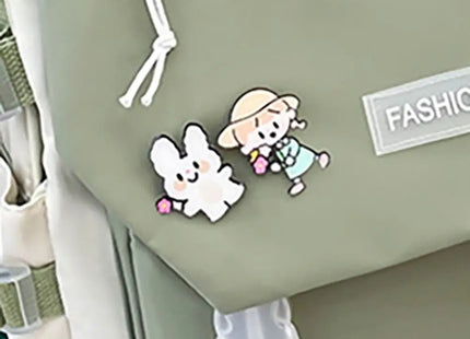 Waterproof Teenage Nylon Book Bag Large Capacity College Backpack Fashion School Bag Cute Girls Boys Travel Backbag College Bag