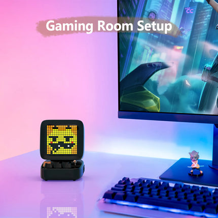 Divoom Ditoo Retro Pixel Art Bluetooth Portable Speaker Alarm Clock DIY LED Display Board, Birthday Gift Home Decoration