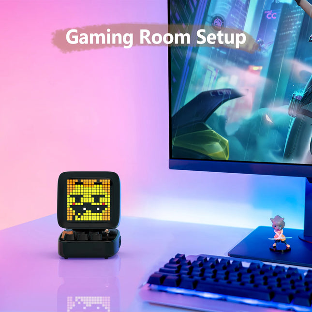 Divoom Ditoo Retro Pixel Art Bluetooth Portable Speaker A...