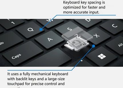 2025 New Color Microsoft Surface Pro 8/9/X/10/11 Bluetooth Magnetic Keyboard with Pen Slot,Touchpad and 7-color Backlit Keyboard