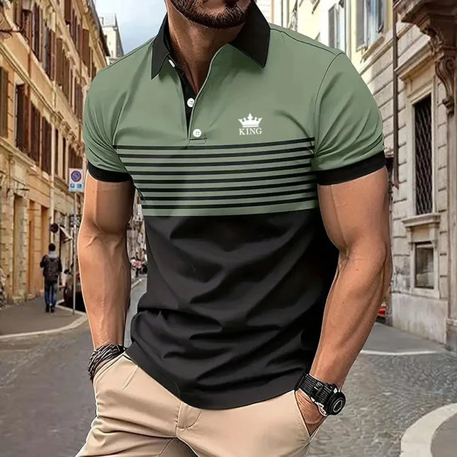2024 Business Summer Classic Polo Shirt for Men, Short Sl...