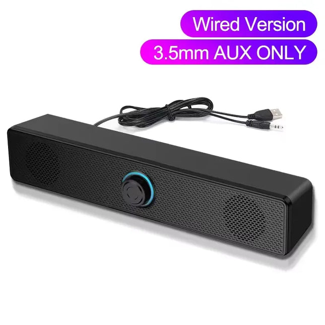 PC Soundbar Wired and Wireless Bluetooth Speaker USB Powe...