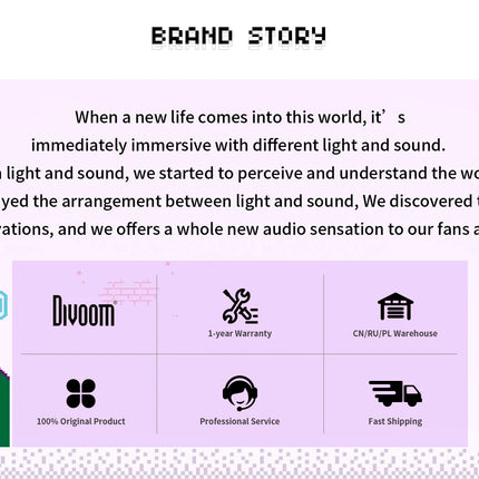 Divoom Ditoo Retro Pixel Art Bluetooth Portable Speaker Alarm Clock DIY LED Display Board, Birthday Gift Home Decoration