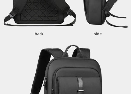 HcanKcan Men's Business Backpack Slim Waterproof 15.6 Inch Laptop Bag Casual College School Backpack Travel Rucksack Work Bags