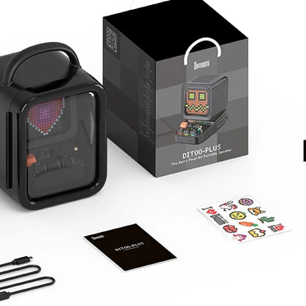 Divoom Ditoo Retro Pixel Art Bluetooth Portable Speaker Alarm Clock DIY LED Display Board, Birthday Gift Home Decoration
