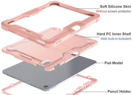 Case For iPad Air 11inch(2024)/Air4/5/6, With Kickstand and Pen Slot, Rugged Full Body Protective Cover
