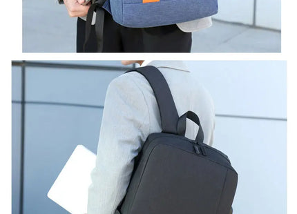 1 Pack 15.6 Inch Men's Business Simple Computer Backpack Usb Charging Lightweight Schoolbag Travel Commuting