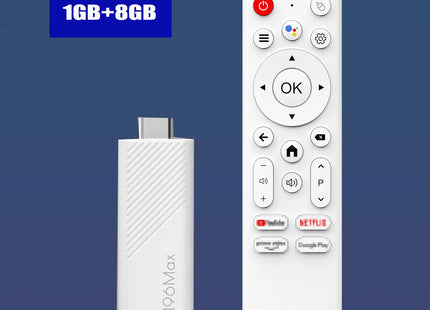 H96 MAX Android TV Stick Allwinner H313 with 2.4G Wifi 5G Wifi6 Dual Brand 8GB 16GB 4K 3D HDR Goole Voice Remote DC 5V 2A