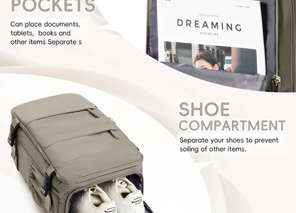15.6inch Laptop Bag Men's Executive Work Backpack, Backpack Ryanair 40x20x25,Vacuum Packaged Travel Backpack Short-Trip Rucksack