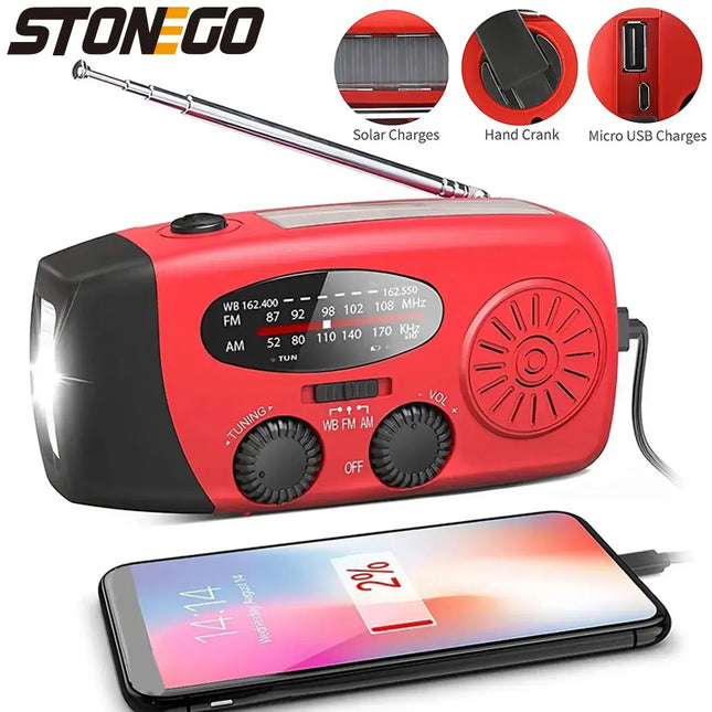 STONEGO Multifunctional FM Radio Outdoor Emergency Hand-c...