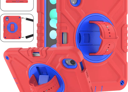 Shockproof Case for iPad mini 6 (8.3 inch) with 360° Rotating Hand Strap, Portable Shoulder Strap and Pencil Slot