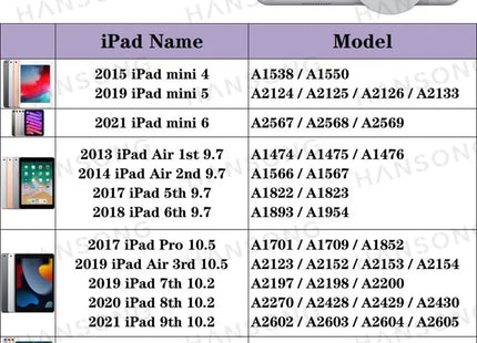 For iPad Case For Air 11 13 M2 2024 Pro 11 13 For Pro 11 12.9 10th Gen Air 10.9 iPad 5/6th 9.7 10.5 7/8/9th 10.2 Mini 6 Cover