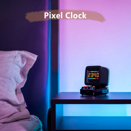 Divoom Ditoo Retro Pixel Art Bluetooth Portable Speaker Alarm Clock DIY LED Display Board, Birthday Gift Home Decoration