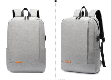 1 Pack 15.6 Inch Men's Business Simple Computer Backpack Usb Charging Lightweight Schoolbag Travel Commuting
