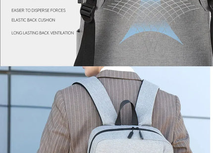 1 Pack 15.6 Inch Men's Business Simple Computer Backpack Usb Charging Lightweight Schoolbag Travel Commuting