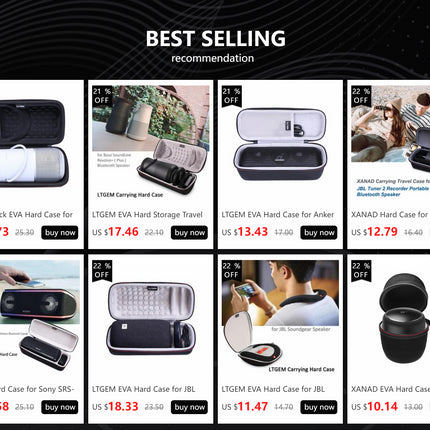 XANAD EVA Case for JBL Charge Essential Case Waterproof Portable Wireless Bluetooth Speaker [ Speaker is Not Include ]