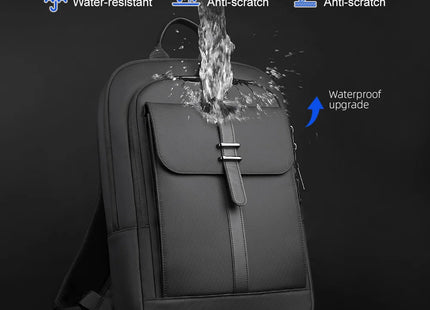 HcanKcan Men's Business Backpack Slim Waterproof 15.6 Inch Laptop Bag Casual College School Backpack Travel Rucksack Work Bags