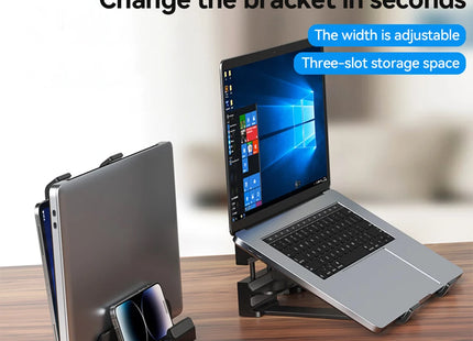 Foldable Laptop Stand Notebook Computer Holder Accessories for Macbook iPad Tablet Phone Storable Holder Dual use adjustable