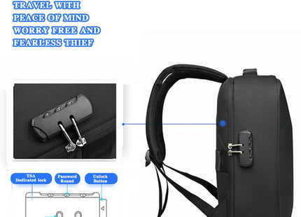 Waterproof Casual Laptop Backpack Anti-splash USB Charging Business Travel Bag For Men