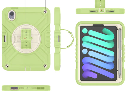 Shockproof Case for iPad mini 6 (8.3 inch) with 360° Rotating Hand Strap, Portable Shoulder Strap and Pencil Slot