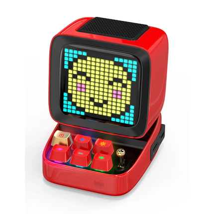Divoom Ditoo Retro Pixel Art Bluetooth Portable Speaker Alarm Clock DIY LED Display Board, Birthday Gift Home Decoration