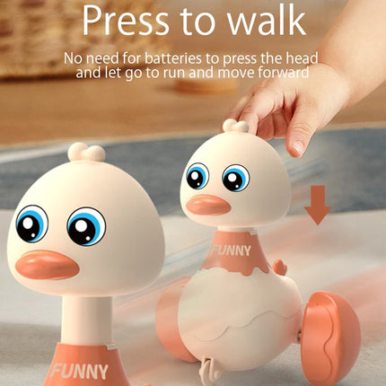 Baby Toy Swing Duck Toy Cartoon Press Vehicles Glide Animal Inertia Pull Back Cars Early Education Toys for Toddlers Boys Girls