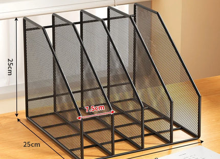 Metal File Rack Office Desk Shelf Standing Desktop File Folder File Box File Storage Box Data Rack Stationery Organizer File