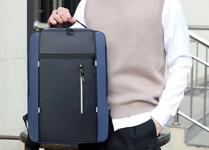 Portable Backpack Camping Travel Bag Business Daypack with USB Charging Port Fit 15.6 Inch Laptops for Men Women