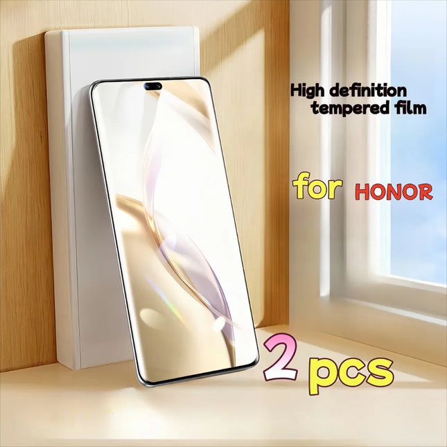 2Pack HD Transparent Protector Tempered Glass for Honor X...