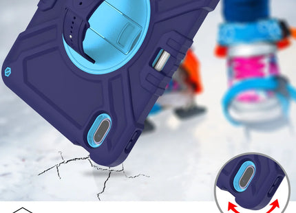 Shockproof Case for iPad 10th(2022) 10.9 inch with 360° Rotating Hand Strap, Portable Shoulder Strap and Pencil Slot