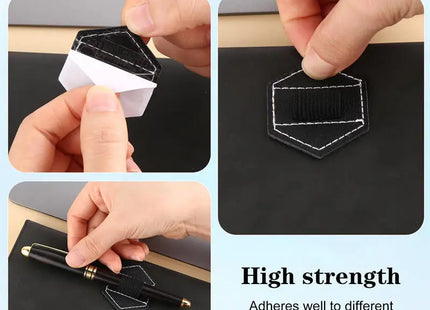 PU Self-adhesive Pen Holder IPad Capacitive Pen Holder Elastic Band Computer Self-adhesive Pen Holder Stationery Organizer