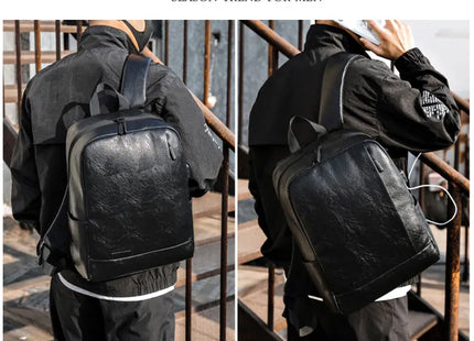 1 Pack 15.6 Inch Men's Business Simple Computer Backpack Usb Charging Lightweight Schoolbag Travel Commuting