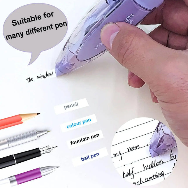 Retractable Correction Tape White Out Refillable Tape App...
