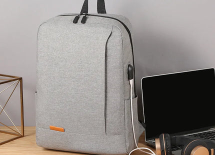1 Pack 15.6 Inch Men's Business Simple Computer Backpack Usb Charging Lightweight Schoolbag Travel Commuting