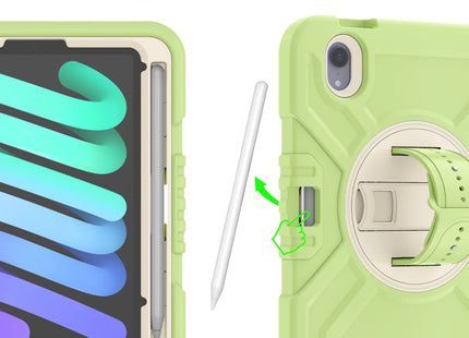Shockproof Case for iPad mini 6 (8.3 inch) with 360° Rotating Hand Strap, Portable Shoulder Strap and Pencil Slot