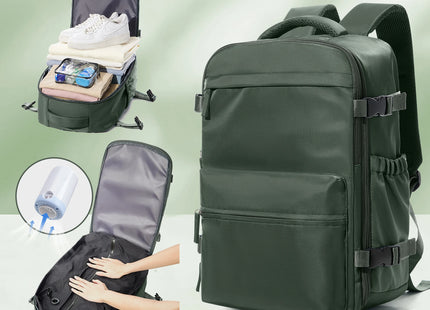 Vacuum Backpack Travel Bag for Men Large Capacity airback Backpack Business Laptop Backpack Women Expandable Backpack School Bag