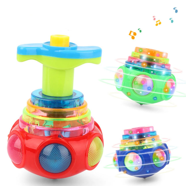 1 PCs Random Color Luminous Music Rotating Gyroscope Outd...