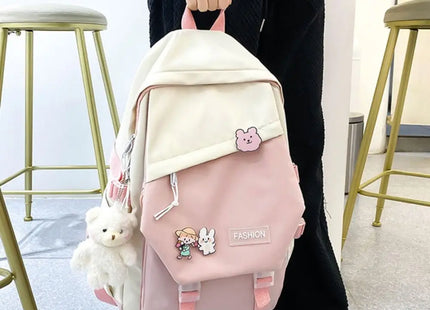 Waterproof Teenage Nylon Book Bag Large Capacity College Backpack Fashion School Bag Cute Girls Boys Travel Backbag College Bag