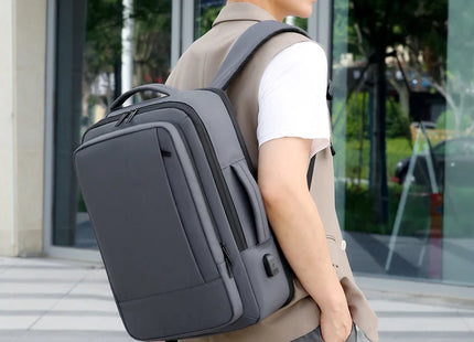 Rilibegan Men Travel Backpack Expand Oxford Big Capacity USB Charge Business Male Backpacks Computer Men Backpacks