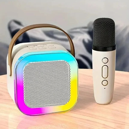 XIKCU K12 Bluetooth Karaoke Machine Portable 5.3 PA Speaker System with 1-2 Wireless Microphones Home Family Singing Children's